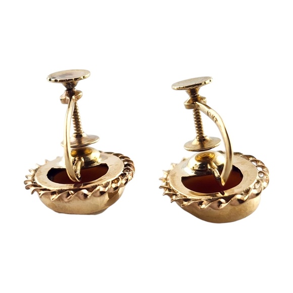 10 Karat Yellow Gold Cameo Clip-On Earrings #18487 - Picture 5 of 7